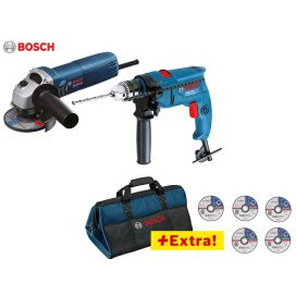 Pack 5 outils Bosch Professional Perceuse GSR + Ponceuse GOP + Rabot G