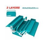 Caisse à outils métallique Total THT10702 avec 5 compartiments de rangement