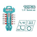 Jeu de 12 douilles 1/4  THT14114126 TOTAL