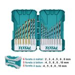 Lot de forets 16 pcs TACSDL11601 TOTAL