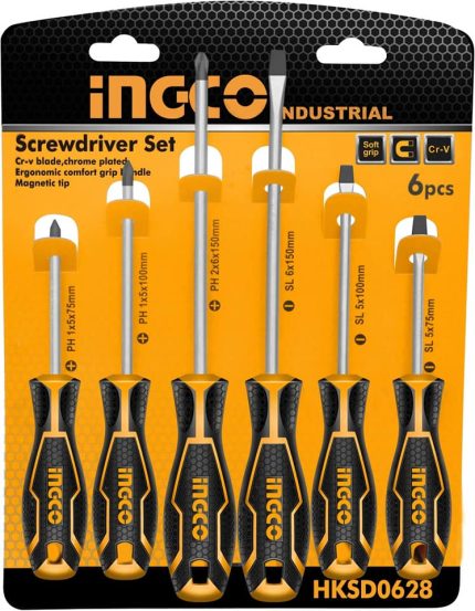 HKSD0628 jeu de tournevis 6 pcs ingco