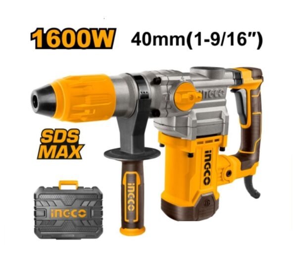 Marteau perforateur INGCO 1600W pour béton et matériaux durs
