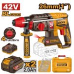 Marteau perforateur sans fil INGCO 42V SDS Plus pour perçage béton et travaux professionnels