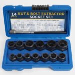 Kit 14 pièces pour extraire écrous abîmés ou arrondis sur voitures et véhicules