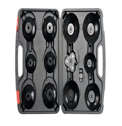 Coffret clé à filtre 13 pièces avec différents diamètres pour entretien moteur, outils robustes et durables