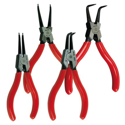 Jeu de 4 pinces circlips droites et coudées pour mécanique automobile