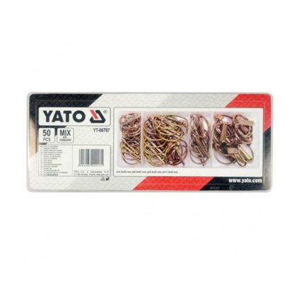 Goupilles fendues YATO 50 pièces avec bague pour fixation mécanique
