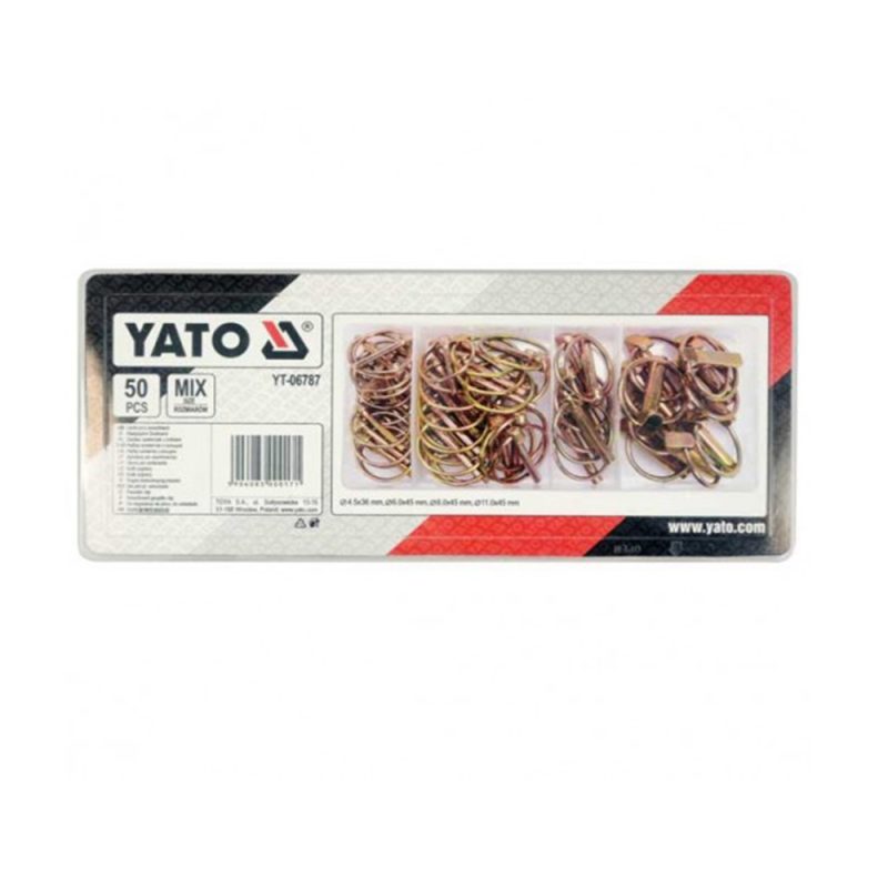 Goupilles fendues YATO 50 pièces avec bague pour fixation mécanique
