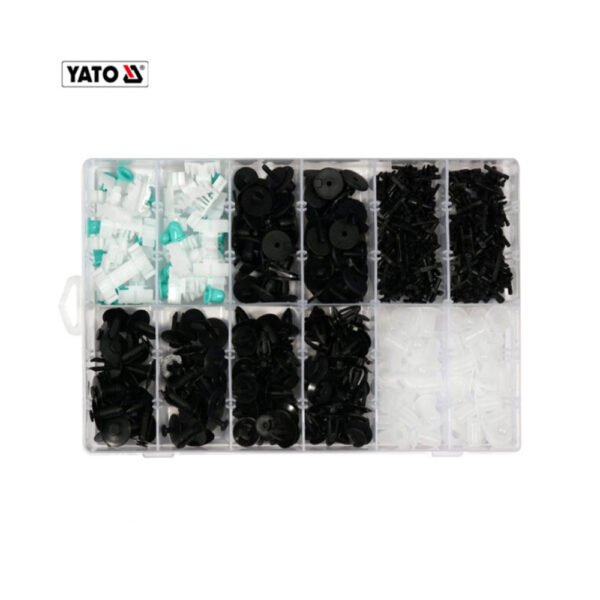 Assortiment de 290 clips de fixation compatibles BMW en coffret YATO pour carrosserie et intérieur automobile