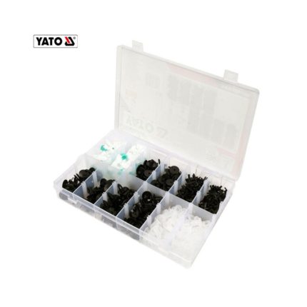 Assortiment de 290 clips de fixation compatibles BMW en coffret YATO pour carrosserie et intérieur automobile