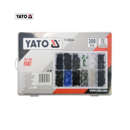 Coffret de 308 clips de fixation compatibles FIAT YATO pour carrosserie et habillage intérieur