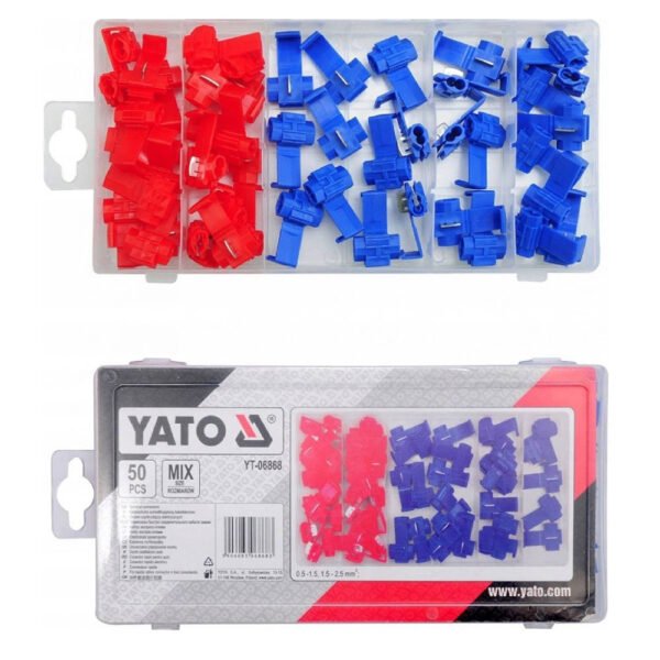 Assortiment connecteurs terminaux câbles électriques YATO 06868