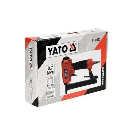 Agrafeuse pneumatique YATO 6–16 mm pour fixation bois et tissus