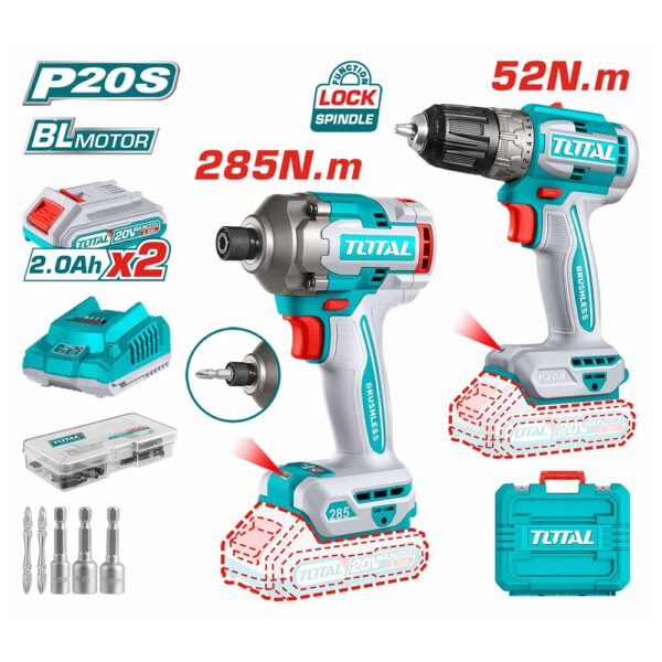 VISSEUSE + PERCEUSE 20V 2.2AH/CH TCKLI20272