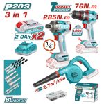 KIT OUTILLAGE 3EN1 20V 2X2AH TOSLI250182