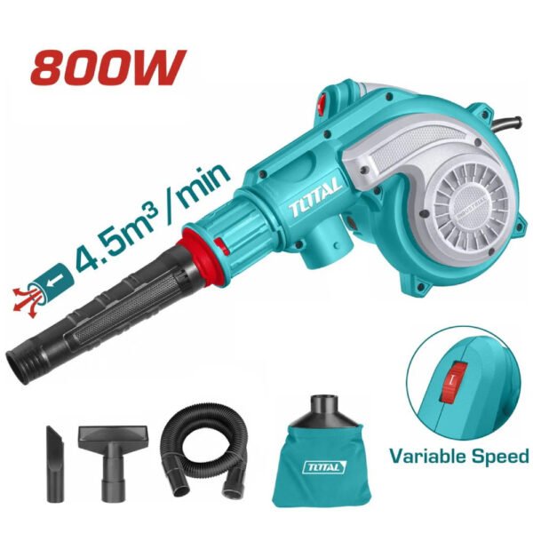 Souffleur aspirateur 800 W TOTAL TB8036 pour jardin