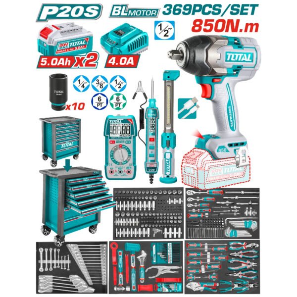 Servante d’atelier TOTAL 369 pièces