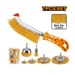 Ensemble de 7 brosses coupelles et meules métalliques WB10071