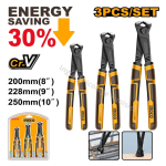 Jeu de 3 grandes pinces pliantes HRPS28318 INGCO