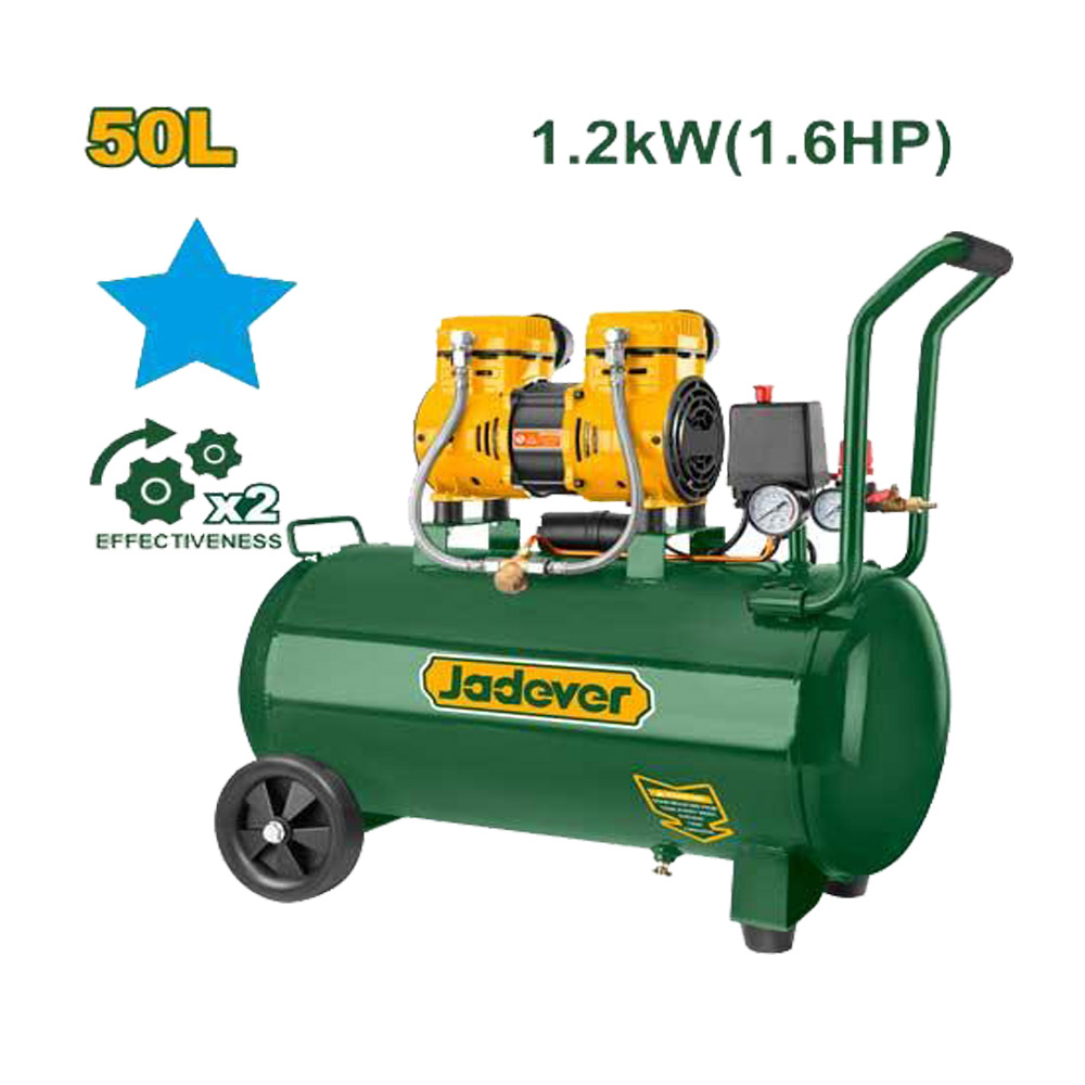 compresseur-JADEVER-50l-silencieux Compresseur d'air 50L Silencieux JADEVER 1.6Hp – Image 1