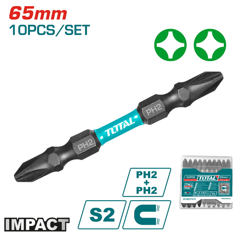 embouts-total-65 EMBOUTS TOURNEVIS PH2X60 TACIM16PH233 – Image 1