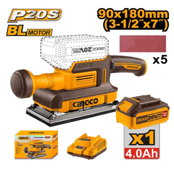 Ponceuse de finition 20V INGCO 180 mm CFSLI20311