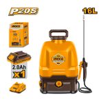 Pulvérisateur à dos sans fil 16L 20V Ingco CSPLI20162