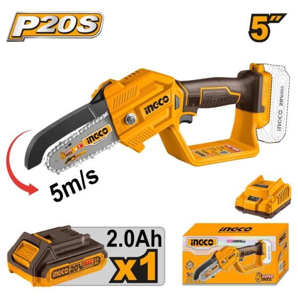 Scie à Chaîne Lithium-ion 20V INGCO CGSLI20581