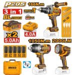 Kit combiné sans fil 3 pièces INGCO COSLI250882