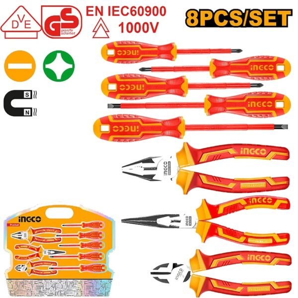 Ensemble 8 pièces d’outils isolés d’électricien HKIST3081