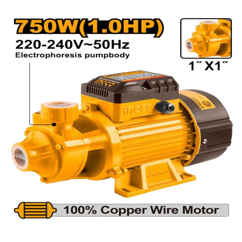 750 Pompe à eau 1HP 750W INGCO VPM7508 – Image 1