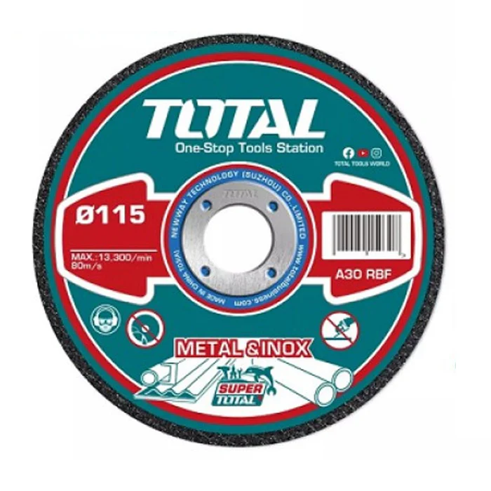 total-disque-tronconner-115-alesage-222-mm-a30-rbf-metal-tac20111550-6411613_700x700 DISQUE A TRONÇ 115MM 1MMX22,2MM TOTAL TAC20111550 – Image 1