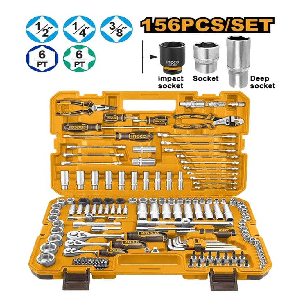 000.1 Ensemble d’outils combinés INGCO 156pcs HKTHP21561 – Image 1