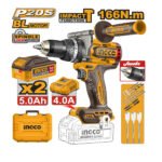 Perceuse à percussion sans fil INGCO CIDLI201668 20V 166 N·m avec batterie et mallette