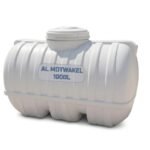 Citerne alimentaire horizontale 1000 L en HDPE blanc pour stockage de liquides