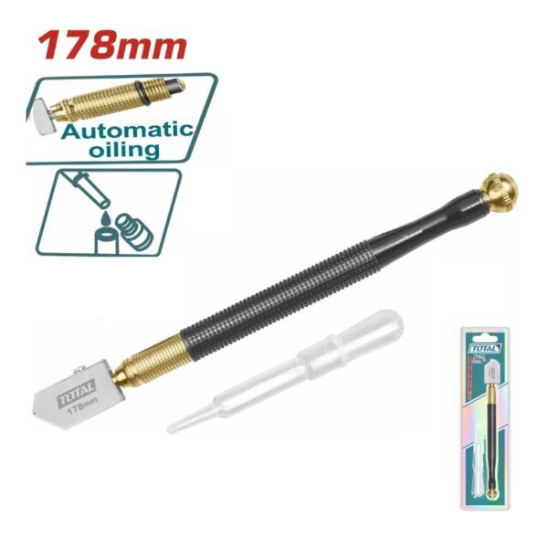 Outil professionnel coupe-verre TOTAL 178 mm THT561781 pour vitres et miroirs