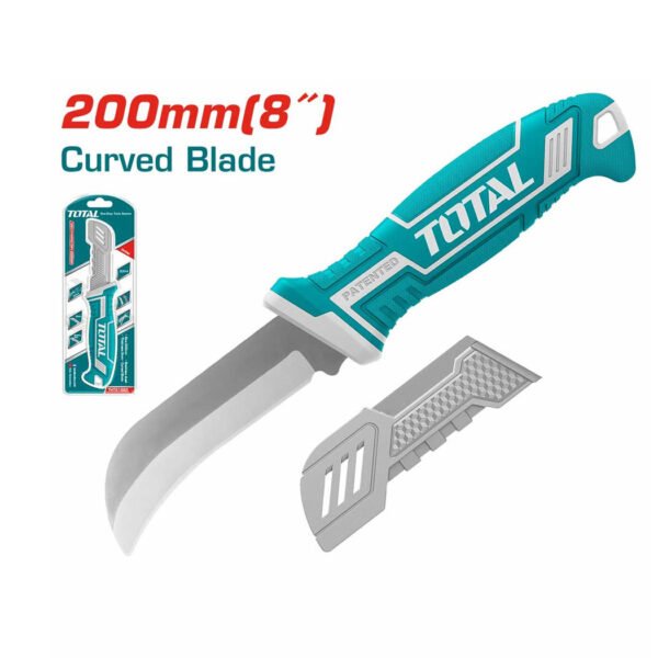 Couteau à dénuder TOTAL 8 pouces THT51882 avec lame incurvée