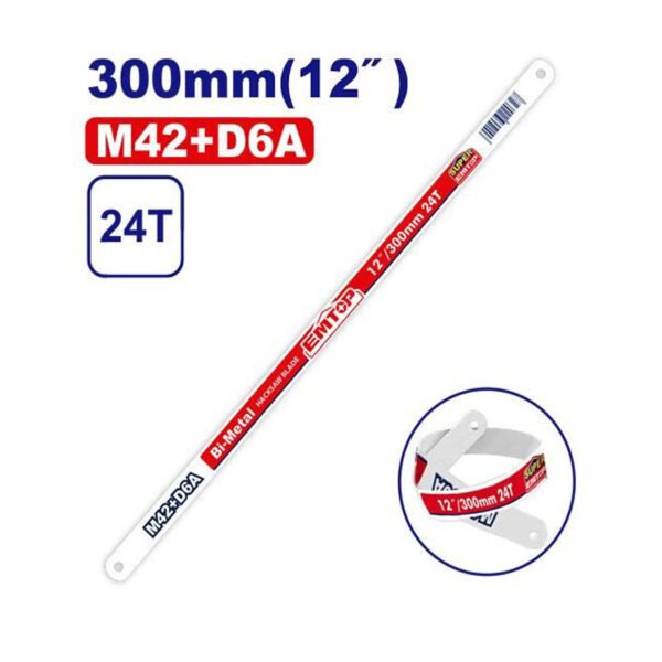 Lame de scie à métaux EMTOP EHFB2403 en acier résistante pour coupe précise de métaux et matériaux durs