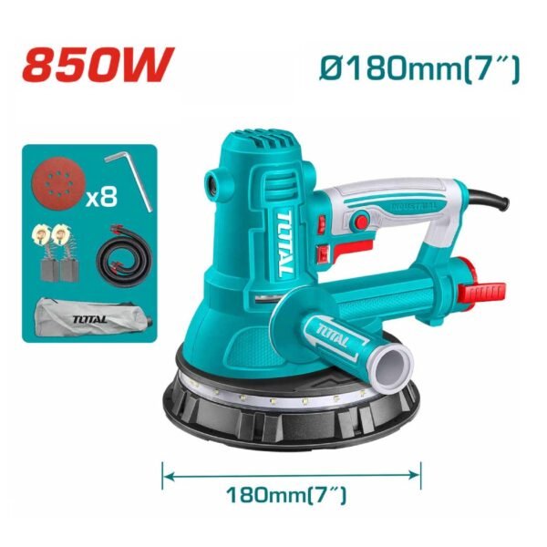 Ponceuse TOTAL 180 mm 850W TDWS10508 pour ponçage puissant et finition professionnelle