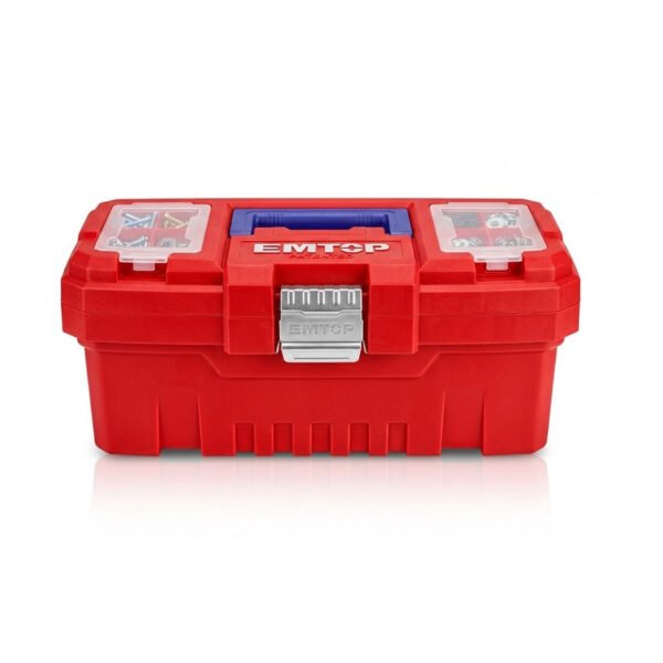 Caisse à outils EMTOP 14 pouces EPBX1402 plastique robuste avec poignée et fermeture sécurisée 10 kg charge