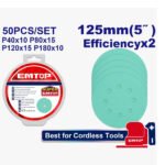 Feuille abrasive EMTOP ESPR125050 125 mm pour ponceuse excentrique bois et métal