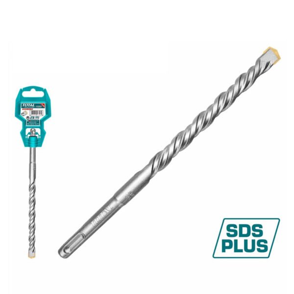 Mèche SDS Plus TOTAL diamètre 10 à 25 mm foret béton carbure pour perforateur