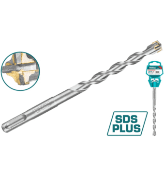 Mèche béton SDS Plus TOTAL 8 à 22 mm carbure tungstène pour perforateur professionnel