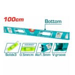 Niveau à eau TOTAL 100 cm TMT210086 aluminium précis 0.5 mm/m outil chantier professionnel