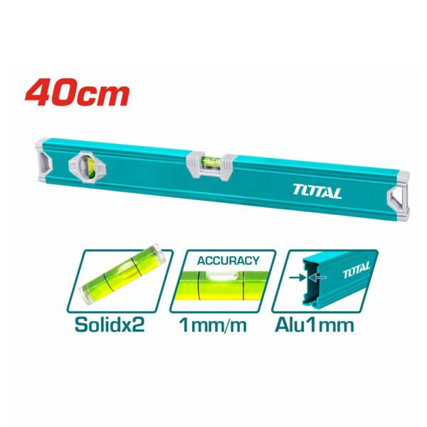 Niveau à eau 40 cm TOTAL outil de mesure précis pour travaux de construction, maçonnerie et nivellement sur chantier
