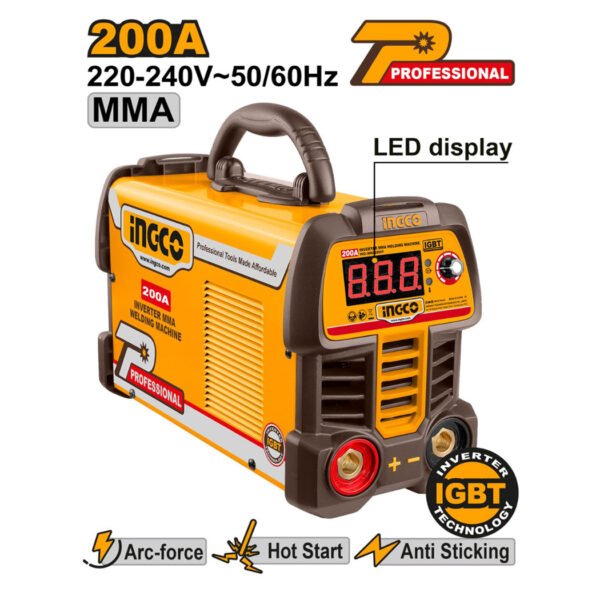 Machine à souder INGCO 200A MMA inverter portable modèle ING-MMA20069