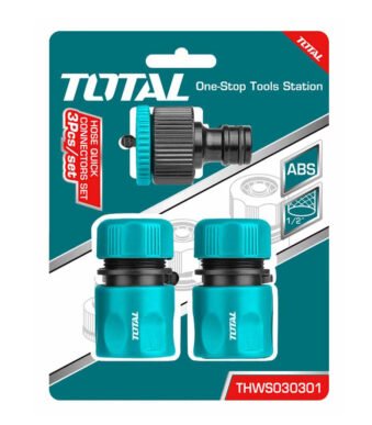 Kit raccord rapide tuyau 1/2 pouce 3 pièces THWS030301 pour arrosage jardin