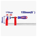 Serre-joint EMTOP 50x150 mm 170 kg ECLPF05101 pour maintien et fixation de pièces bois et métal
