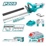 Taille-haie sans fil TOTAL 20V modèle THTLI20461 avec lame de 460 mm pour entretien des haies