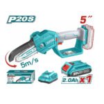 Mini tronçonneuse sans fil TOTAL 20V TGSLI20581 13cm pour élagage et coupe de branches